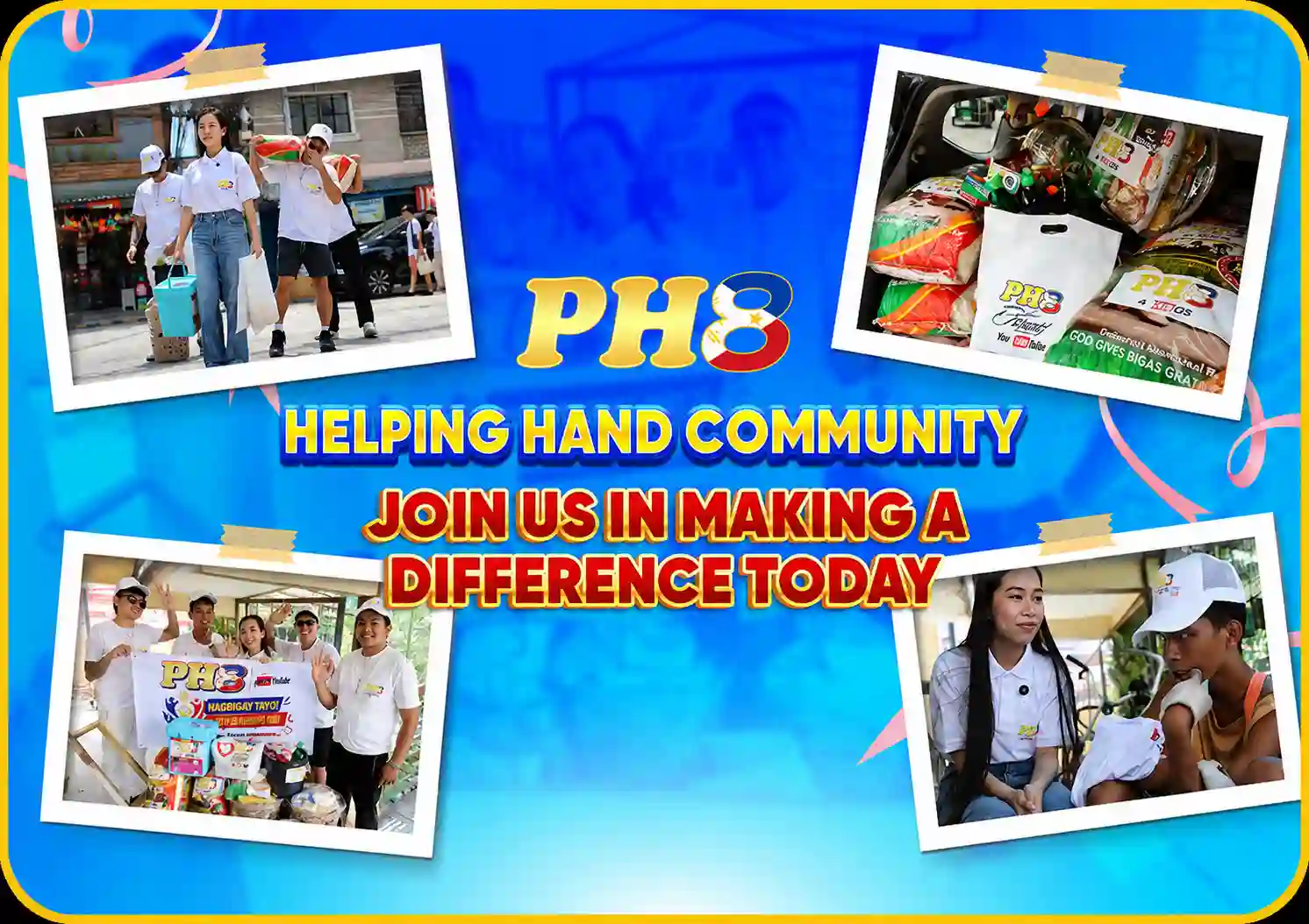 Helping hand community campaign poster